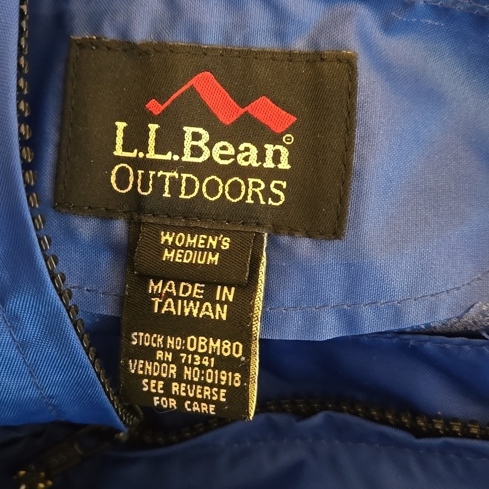 L.L. Bean Outdoors Royal Blue Fishermancore Rain Jacket - Picture 8 of 9